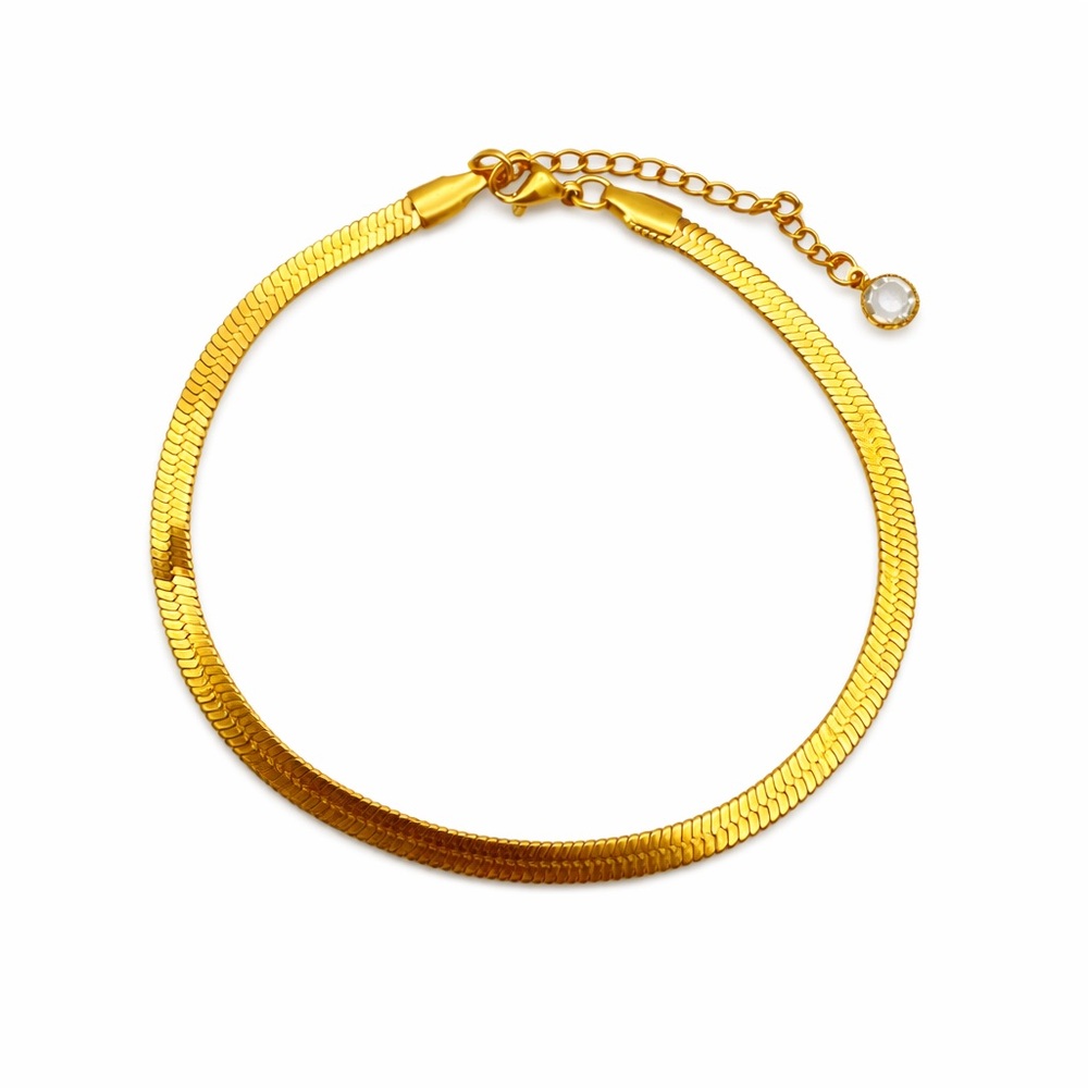 4mm | Gold | Herringbone Bracelet
